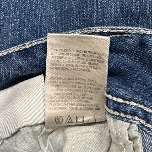 Wallflower Womens Blue Denim Bootcut Jeans Luscious Curvy Fit Mid Rise Size 5 - Picture 15 of 15